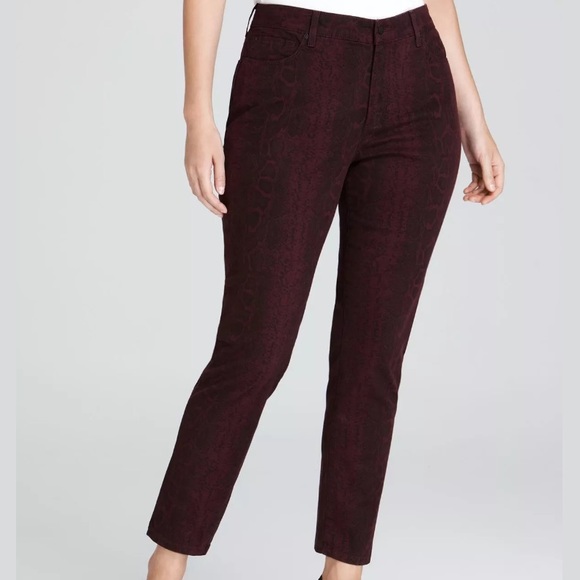 NYDJ Denim - NYDJ Tummy Tuck Plumberry Python Print Skinny Sz:2 NYDJ Denim - NYDJ Tummy Tuck Plumberry Python Print Skinny Sz:2